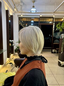 ヘアアーク(HAIR arc) ハイトーンカラー#シルバー#ショート#津田沼#京成津田沼#奏の杜