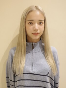 ネロ ヘアサロン ネイビー 渋谷(NERO HAIRSALON NAVY) 【赤津美奈】ロング　前髪なし　ブリーチ　ダブルカラー