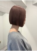 簡単スタイリング/切りっぱなしボブ/立川/ハイトーンカラー