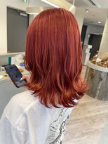 ルーブ トウキョウ(Loob. TOKYO) ハイトーンカラータッセルボブ長めボブ顔まわりレイヤーボブ30代