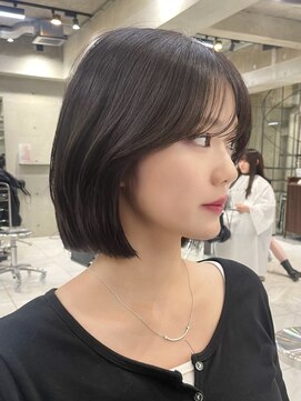 サイン 表参道(SIGN) 韓国ヘアーハッシュカットレイヤーカットグレージュブリーチ無し