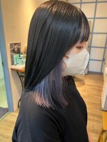 ナンバー リコ 名駅 ジャム 名古屋(N° rico JAM)&nbsp;イヤリングカラー　インナーカラー　バイオレットブラック