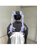 【li’a】卒業式ヘア　ribbon arrange