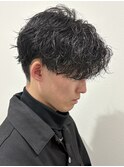 メンズマッシュパーマ波巻きスパイラルパーマニュアンスパーマ