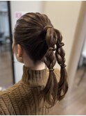 個性派ポニーテールアレンジ【ロングヘアセットアップスタイル】