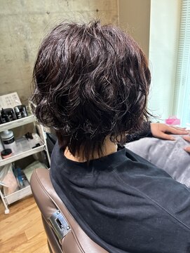 フリーサロントイロヌック(free salon toiro nuk) 楽スタイリングパーマ×ラベンダーカラー
