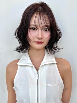 ロンドイディールバンダイ 新潟万代(Lond ideal) レイヤーボブ×ラベンダーグレージュ