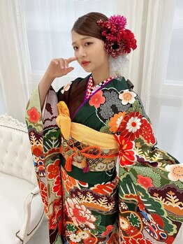 セットサロン フルール(Fleur)の写真/【西梅田/北新地】2026年成人式予約も受付中!お問い合わせはお電話で◆着付けのご予約はFleurで決まり♪