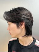 ニュアンスパーマフェザーパーマセンターパートメンズパーマ