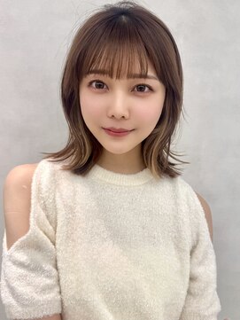 アッシュ 新杉田店(Ash) 新杉田レイヤーカット韓国ダブルカラー顔周り前髪カットボブ