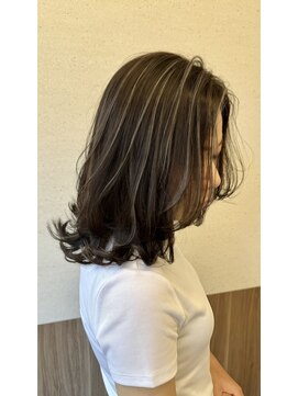 エスドットブルーム 梅田店(S.BROOM) 透明感グレージュハイライト×ミディアムレイヤー