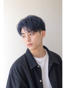 アーダーヘアサロン 武生店(ADER HAIR SALON) メンズブリーチオンカラー!深みネイビーブルーツーブロックショ
