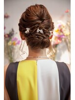 ヘア クチュール ミヨ(HAIR COUTURE MIYO) 結婚式　アップスタイル　リボンの飾り