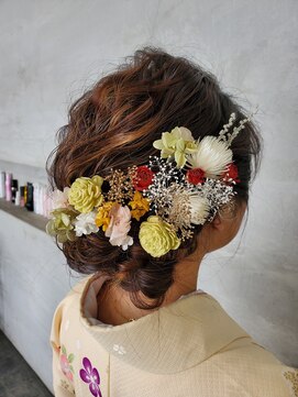 セットアップ 倉敷中庄店(SET-UP) ドライフラワー アレンジ 袴 卒業式 結婚式 お呼ばれ スタイル