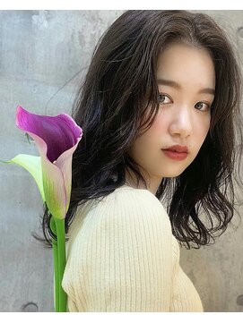 ヘアーメイクオズ(hair make O/S) 【KON】カジュアルダークトーン・フリンジウェーブ