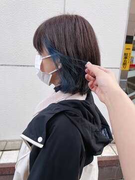 ミニム ヘアー(minim hair) 【minim×高橋】インナーカラー×スモーキーブルー