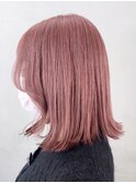 ピンクボブ_アースカラーくびれヘアツートンカラー_ba378611