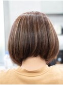 【Lu-Lun】 大人 上品 ハイライトカラー×ボブ