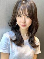 ハルキミナト ジャパン ヨコハマ(HARUKI MINATO japan YOKOHAMA)&nbsp;結んでも可愛い顔周りの韓国セミロング