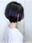 〈SONGBIRD 〉大人かわいい黒髪耳かけネオウルフショート