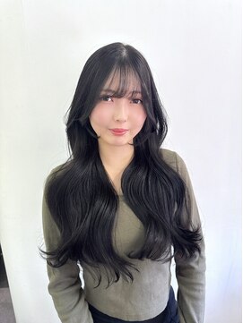 ハピネス 梅田茶屋町店(HAPPINESS) 韓国ヘア レイヤーカット ダークグレージュ 暗髪