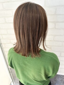 ルノン フィージュ(LUNON fieju) 肩下きりっぱ外ハネボブ/ベージュ/髪質改善/ブリーチ無し