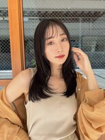 バランス 天王寺店(Balance)&nbsp;黒髪韓国ロングくびれワンカールシースルーバング