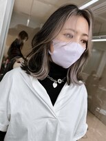 サイン 表参道(SIGN)&nbsp;韓国ヘアグレージュカラーブリーチ無し髪質改善イヤリングカラー