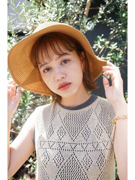 ナル(nalu.) ボブ/切りっぱなしボブ/ベージュ/マロンカラー