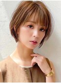 似合わせカットアースカラーのショートボブ