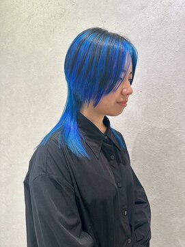 アース 今池店(HAIR&MAKE EARTH) ウルフカット×アンブレラカラー