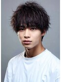 波巻きスパイラルパーママッシュショート無造作パーマ刈り上げ
