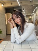 ココアブラウン/顔周りレイヤーカット/ブリーチなし/恵比寿