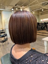 ラファンジュ ヘアー(Rohange hair)&nbsp;切りっぱなしボブ/オレンジブラウン