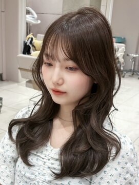 アフロート トウキョウ(AFLOAT TOKYO) 韓国ミディアムレイヤー2wayバング前髪シースルーセミロング流し