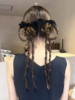 ロウROW)&nbsp;タイト ツイン ヘアセット ヘアアレンジ 結婚式ヘア