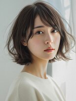 アトレ 福岡大名店(attrait)&nbsp;透明感のあるブラウンボブ×艶髪トリートメント