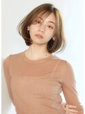 小顔ボブ オリーブアッシュ 20代 30代 40代 大人ショート 艶髪