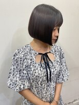 ヘアデザイン ソラ(Sola)&nbsp;前下がりボブ×ツヤ髪アッシュカラー暗髪
