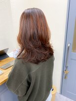 ヴェルダ 池袋店(verda)&nbsp;ブリーチ無しオレンジ×レイヤースタイル◎Yamamoto