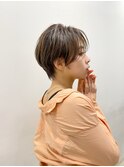 抜け感チークバングショート