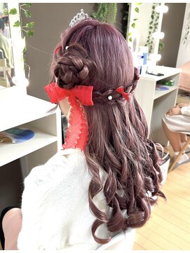 ジェネータ 新横浜店(GENETA) サイドおだんごハーフアップ【ヘアセット/新横浜】