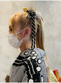 成人式セットポニーテール