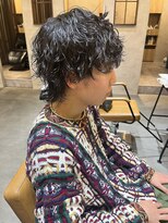 ヘアーアンドメイク ソファー 仙台駅前店(hair&make Sofa) メンズ　波巻きパーマ×ウルフスタイル
