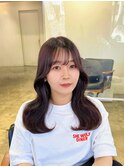 くびれヘア/ヨシンモリ/韓国ヘア/ミディアムヘア/新宿三丁目