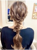ロングヘア　編み下ろし