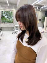 ディジョン(Dijon)&nbsp;韓国顔まわりレイヤーカットグレージュオリーブベージュブラウン