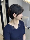 ◎大人ショートボブ丸みショートカットマッシュショート前髪あり