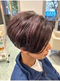 パーマ風ハンサムショート