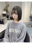 【韓国風】20代、30代◎アイロン不要のタイトボブ